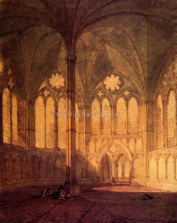 The Chapter House, Salisbury Chathedral - 约瑟夫·玛罗德·威廉·透纳